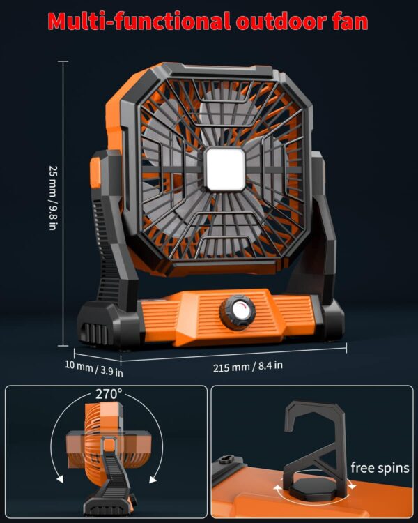 Ventilador portátil recargable  GIPAOE,20000 mAh - Imagen 6